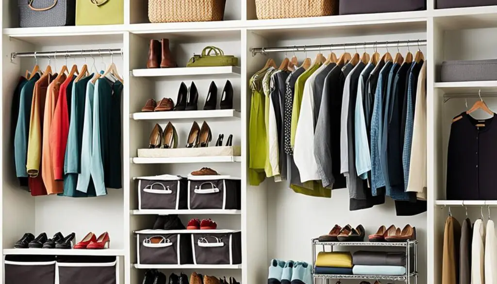 small closet organizing