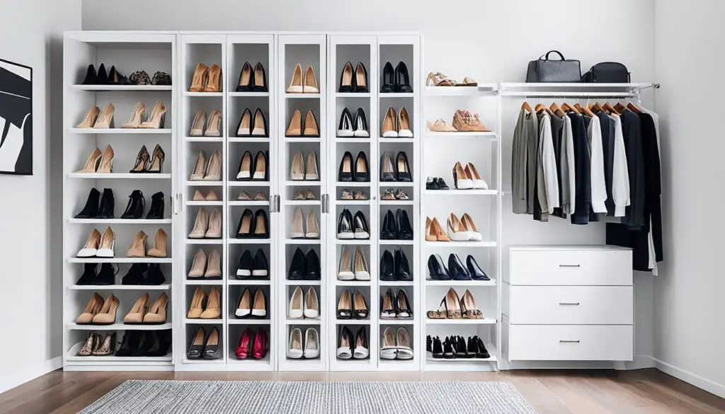 vertical shoe storage