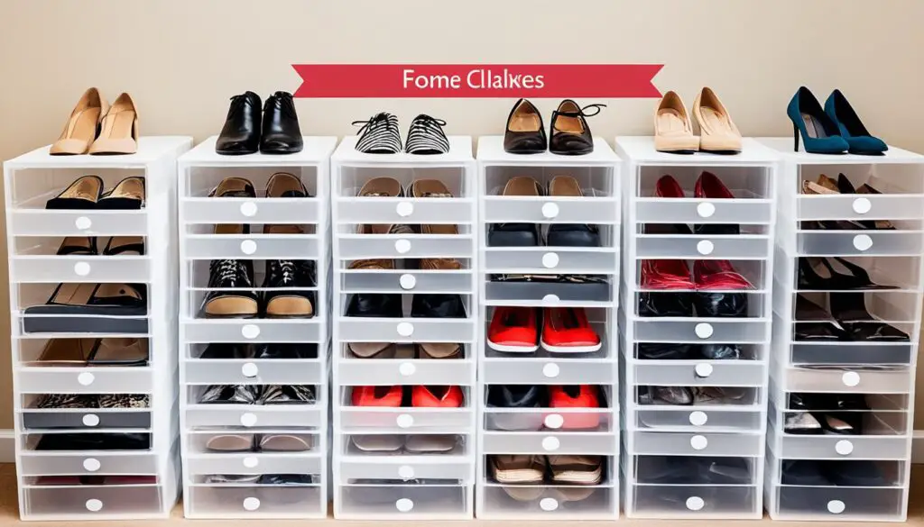 Clear shoe boxes