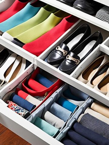 Closet drawer storage