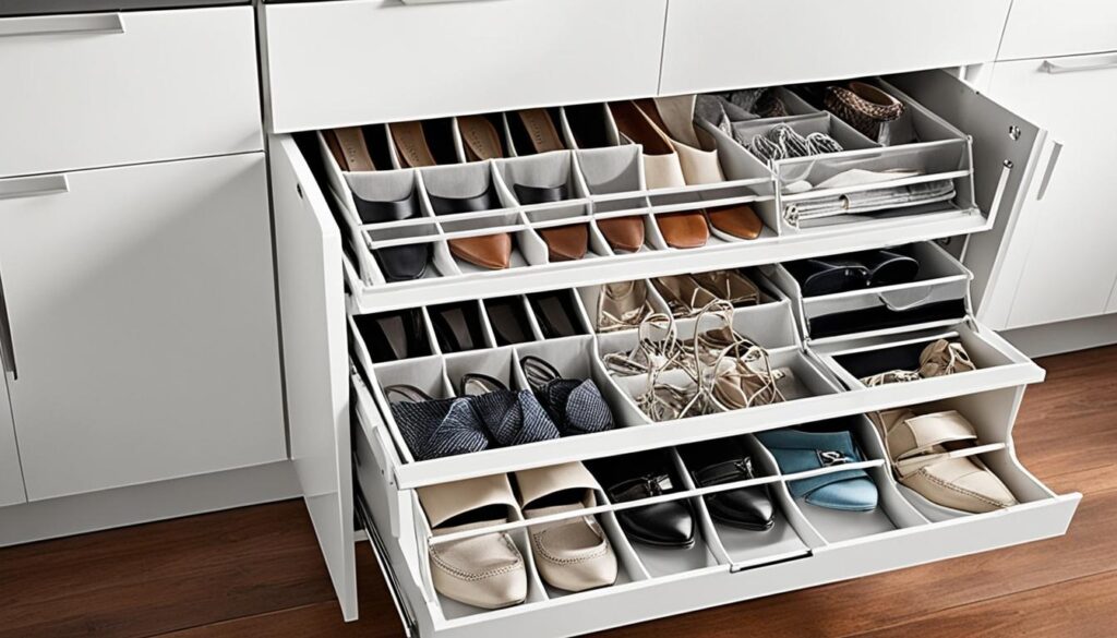 Closet hanging shelves