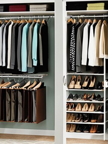 Closet hanging storage solutions