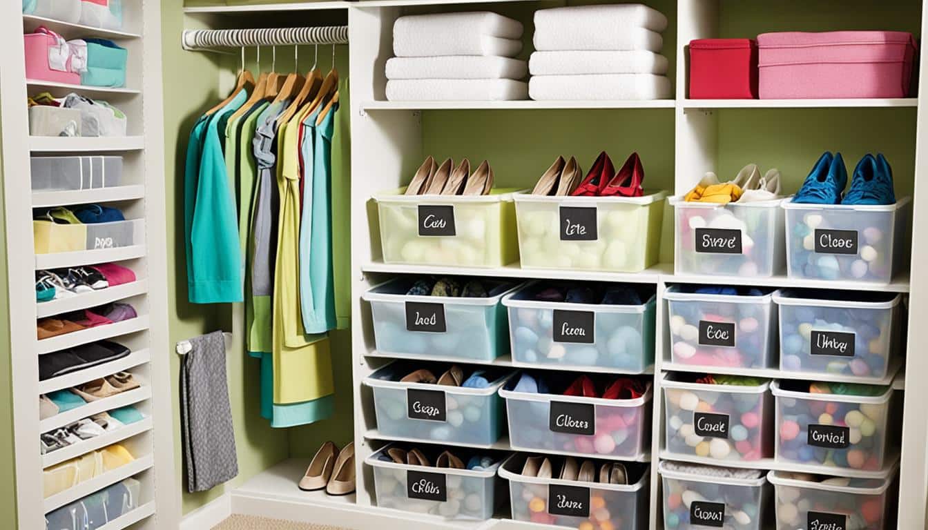 Closet organization shelves