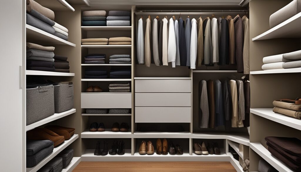 Closet shelving organizers