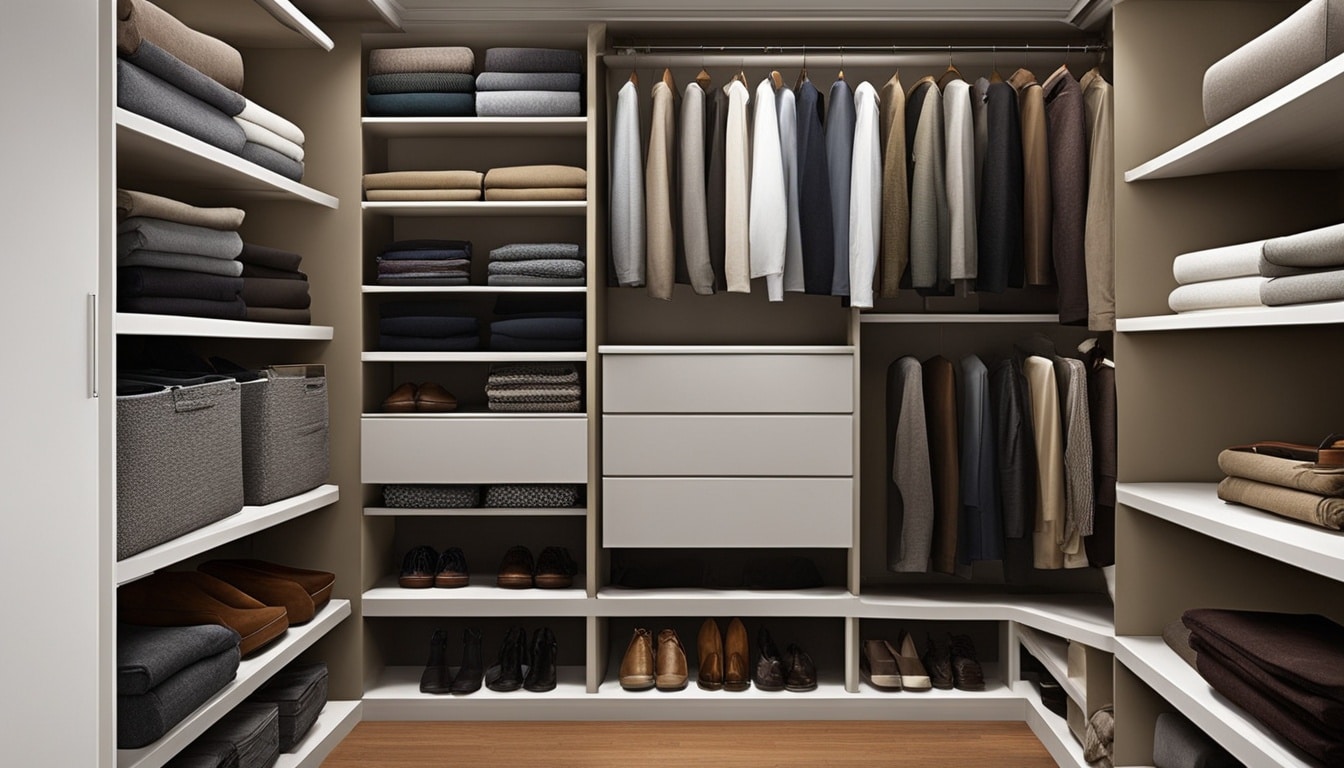 Closet shelving organizers