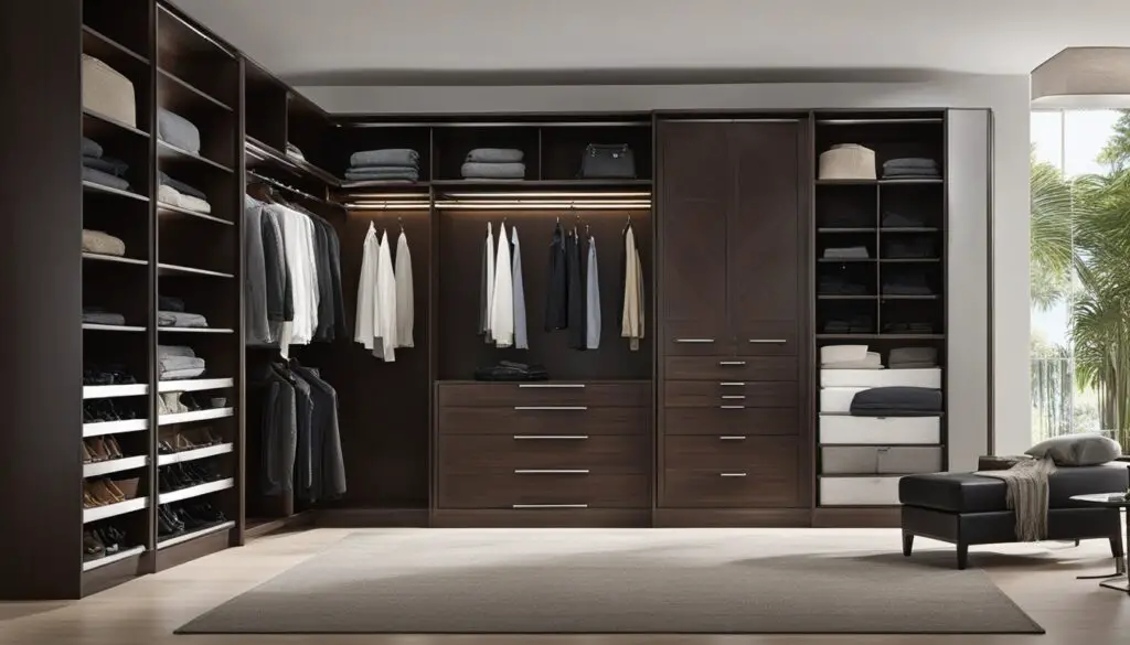 Versatile 72W Closet Organizer with Drawers