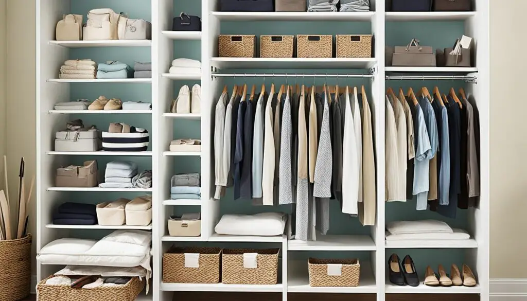 bedroom closet organization example