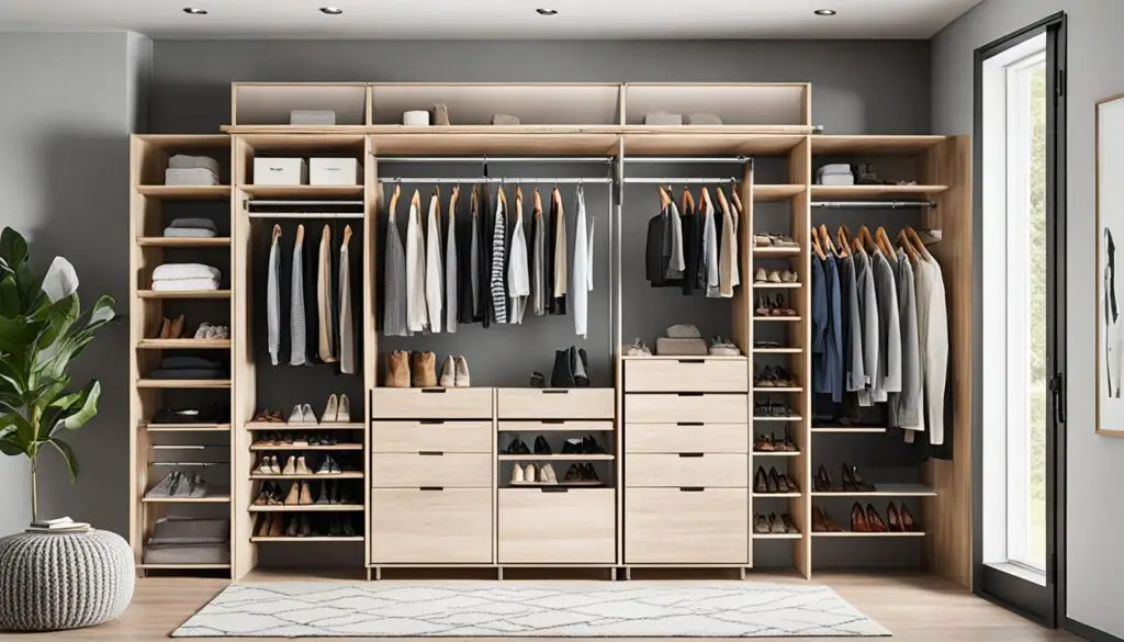 versatile 61W closet organizer system